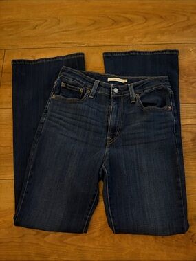 Levi's Dark Blue Boot Cut Stretch Jeans